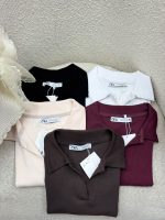 پولوشرت زنانه ساده Zara پارچه ریپ نخ پنبه کد 4780 - تصویر 5